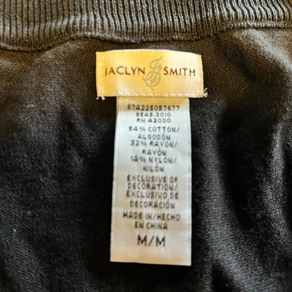 Jaclyn Smith Black Tie-Front Cardigan Sweater - Medium - Picture 3 of 3